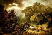 landscape with carriage in a storm Philippe Jacques